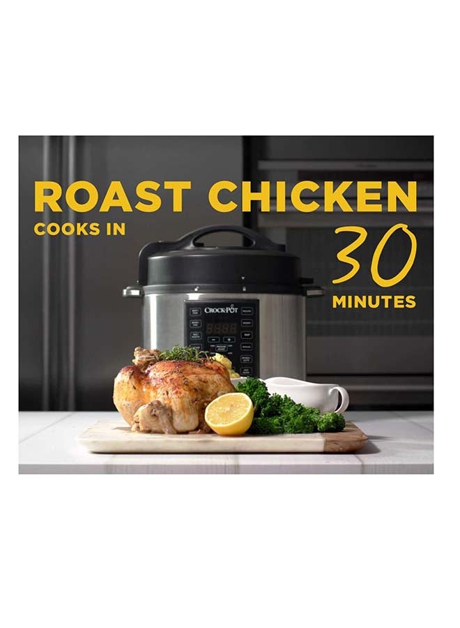 12-In-1 Stainless Steel Programmable Express Multi Pressure Cooker 5.6 L CSC051 Silver/Black