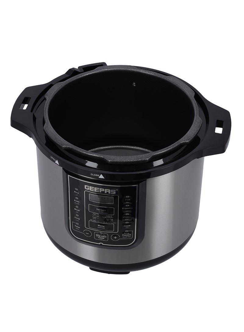Digital Multi Cooker - Portable LED Screen with Touch Menu | 14 Smart Cooking Programs With One Touch, Auto Shut off Function, Large Control Panel |8L Capacity| Detachable Inner Lid 8 L 1200 W GMC35029 Silver/Black