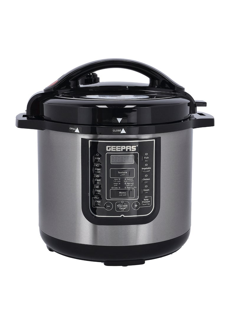 Digital Multi Cooker - Portable LED Screen with Touch Menu | 14 Smart Cooking Programs With One Touch, Auto Shut off Function, Large Control Panel |8L Capacity| Detachable Inner Lid 8 L 1200 W GMC35029 Silver/Black