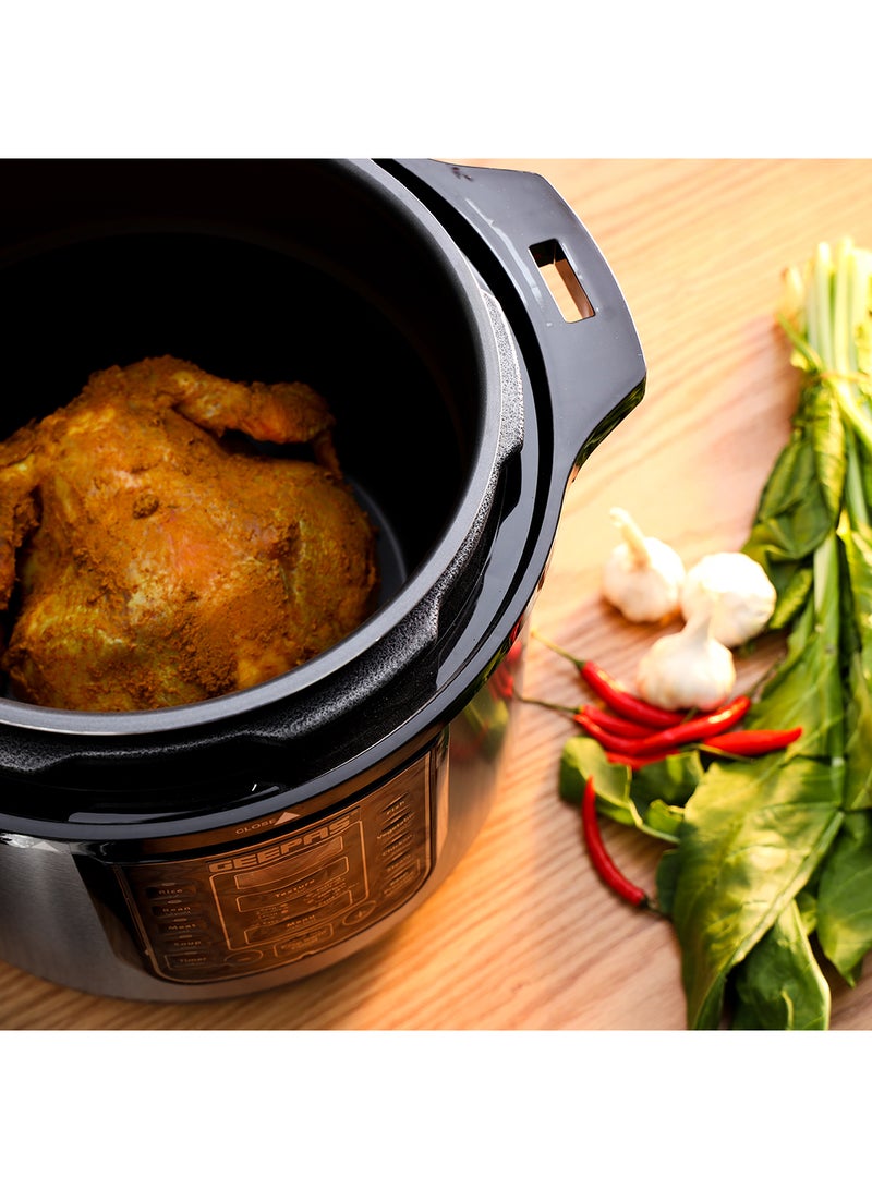 Digital Multi Cooker - Portable LED Screen with Touch Menu | 14 Smart Cooking Programs With One Touch, Auto Shut off Function, Large Control Panel |8L Capacity| Detachable Inner Lid 8 L 1200 W GMC35029 Silver/Black