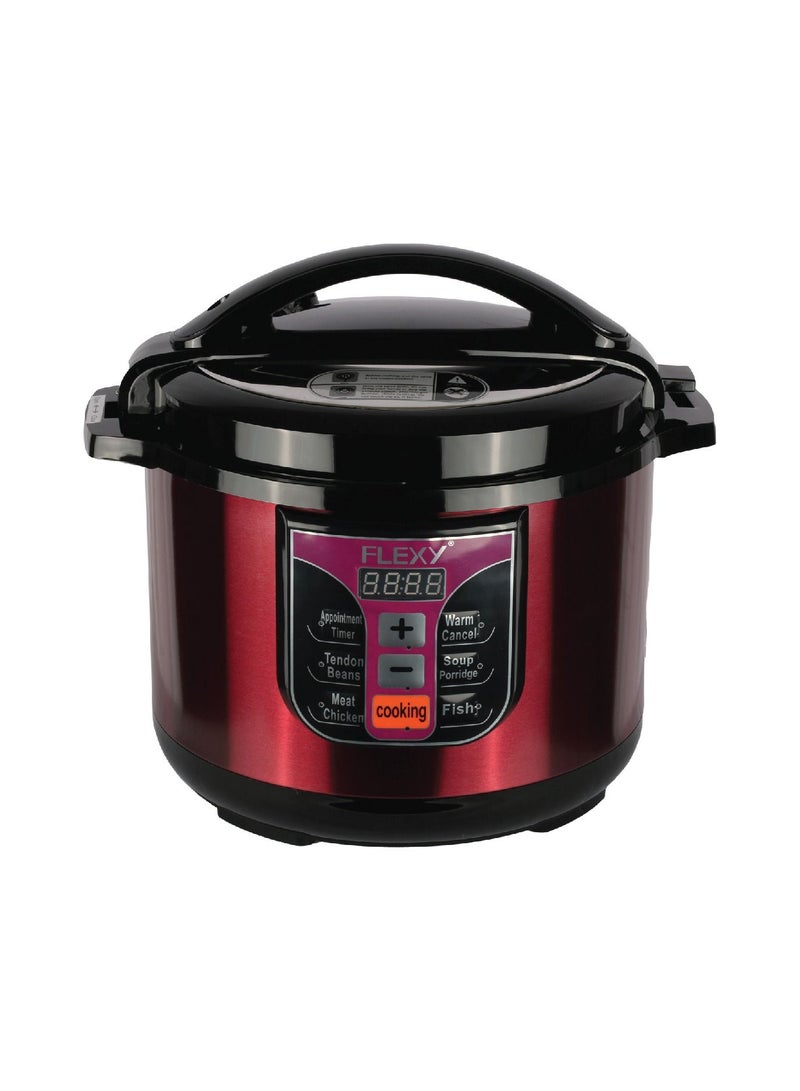8 Liter 1350W Electric Pressure Cooker With Smart Program Features Slow Cooker Steamer And Warmer