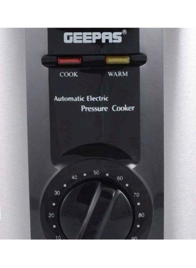 Electric Pressure Cooker | Non-Stick Coating Inner Pot | Keep Warm Function | Stainless Steel Cooker | Cool Touch Body | Timer Function 6.0 L GPC307 Silver/Black