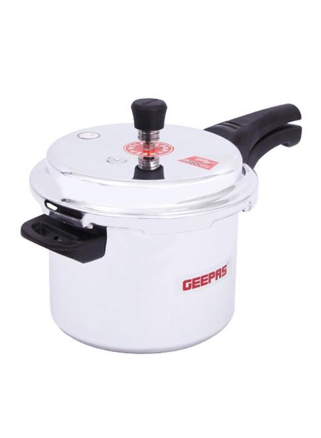Aluminium Pressure Cooker, Induction Base, Long Life rubber Gasket, Responsive Safety Valve, Ergonomic Handle, Improved Pressure Regulator, Anti Implosion Lid 5.0Liters