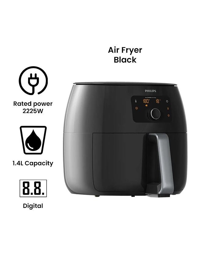 Viva Collection Electric Air Fryer 1.4 L 2225 W HD9650/91 Black