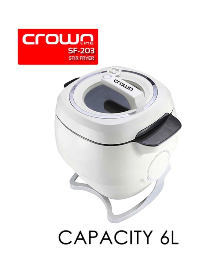Automatic Stir Fryer 6 L 2000 W SF-203 White/Black