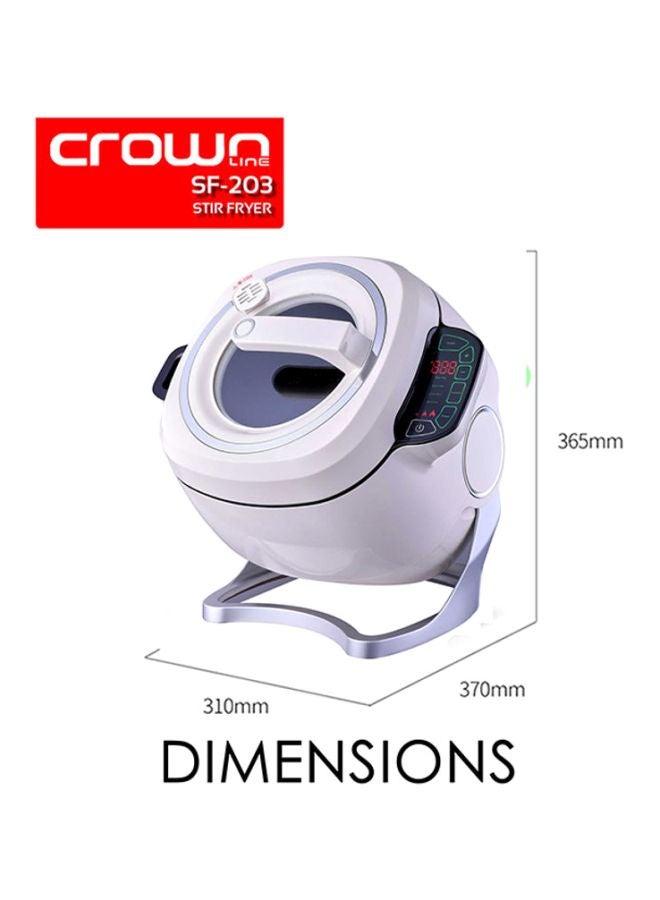 Automatic Stir Fryer 6 L 2000 W SF-203 White/Black