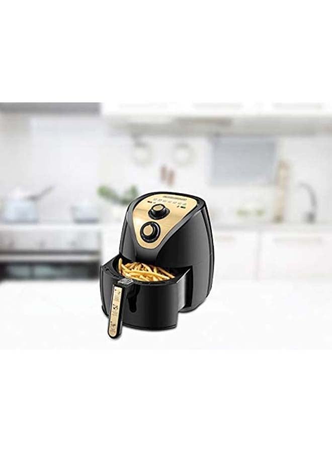 Air Fryer with 0.8KG, Anti Stick, with Rapid Air Convection Technology  (Suitable for 2-4 People) 2.5 L 1500 W AF250G-B5 Black/Gold