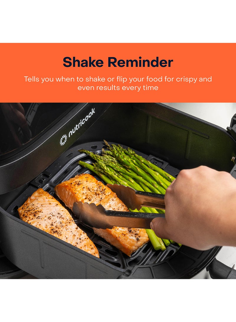 Air Fryer 2023 Model with Shake Reminder & Smart Temperature Function For Air Fry, Roast, Bake, Dehydrate And Reheat, 6 Presets 5.7 L 1700 W AF357 Black