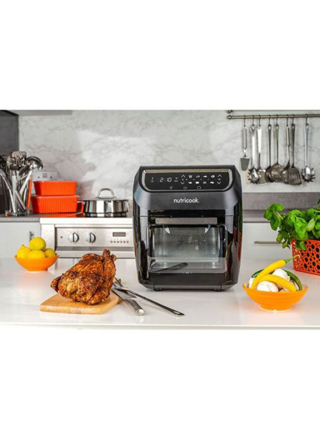 Air Fryer Oven Convection & Rotisserie Dehydrator Led One Touch Screen With 9 Presets 12 L 1800 W NC-AFO12 Black