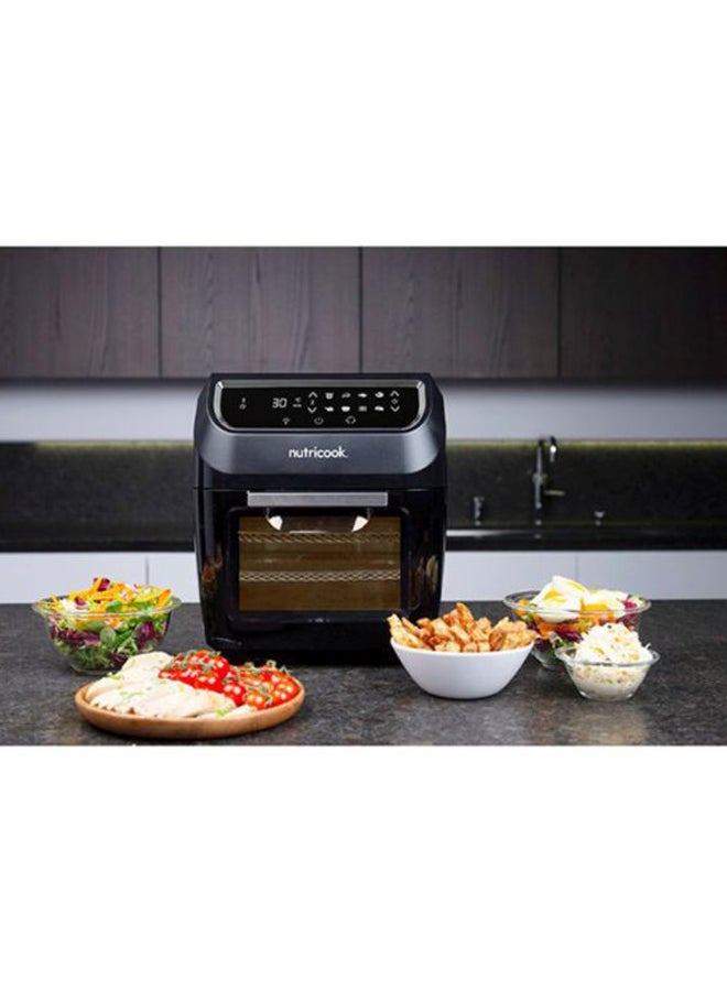 Air Fryer Oven Convection & Rotisserie Dehydrator Led One Touch Screen With 9 Presets 12 L 1800 W NC-AFO12 Black