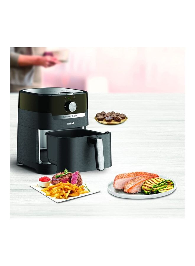 Air Fryer | Easy Fry & Grill 2-in-1 |  4. Air Fryer + Grill| Healthy Cooking | Fast | Easy to Clean | Adjustable Temperature |Timer | 2 Years Warranty 4.2 L 1550 W EY501827 Black