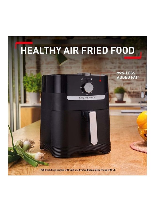 Air Fryer | Easy Fry & Grill 2-in-1 |  4. Air Fryer + Grill| Healthy Cooking | Fast | Easy to Clean | Adjustable Temperature |Timer | 2 Years Warranty 4.2 L 1550 W EY501827 Black