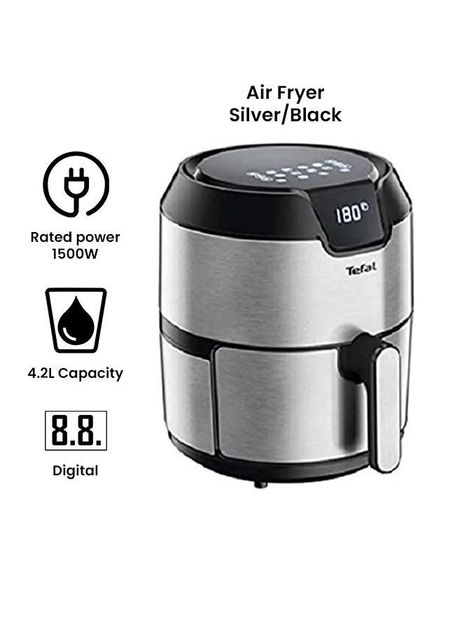 Easy Fry Digital Interface  Oil-less Fryer, airfryer, Healthy cooking, Metal/Stainless Steel 4.2 L 1500 W EY401D27 Silver/Black