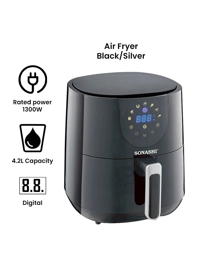 Digital Air Fryer With Sports Blender And Smoothie Maker 4.2 L 1300 W SAF-420/SB-184/Bundle Black/Silver