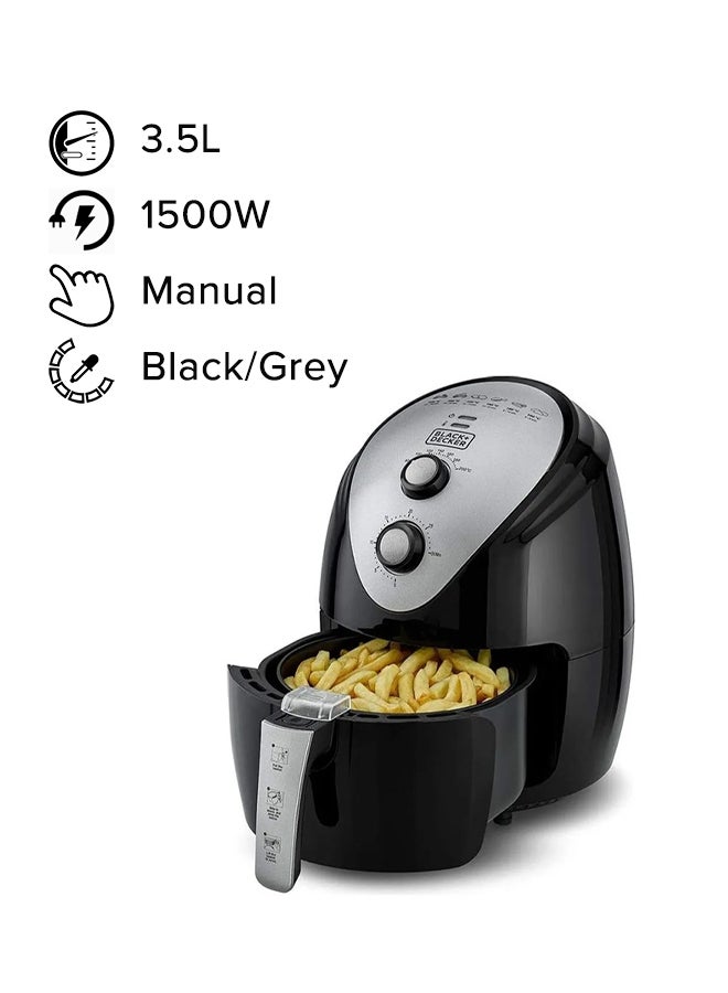 Air Fryer with 1.1KG, Anti Stick, with Rapid Air Convection Technology  (Suitable for 3-5 People) 3.5 L 1500 W AF150-B5 Black/Grey