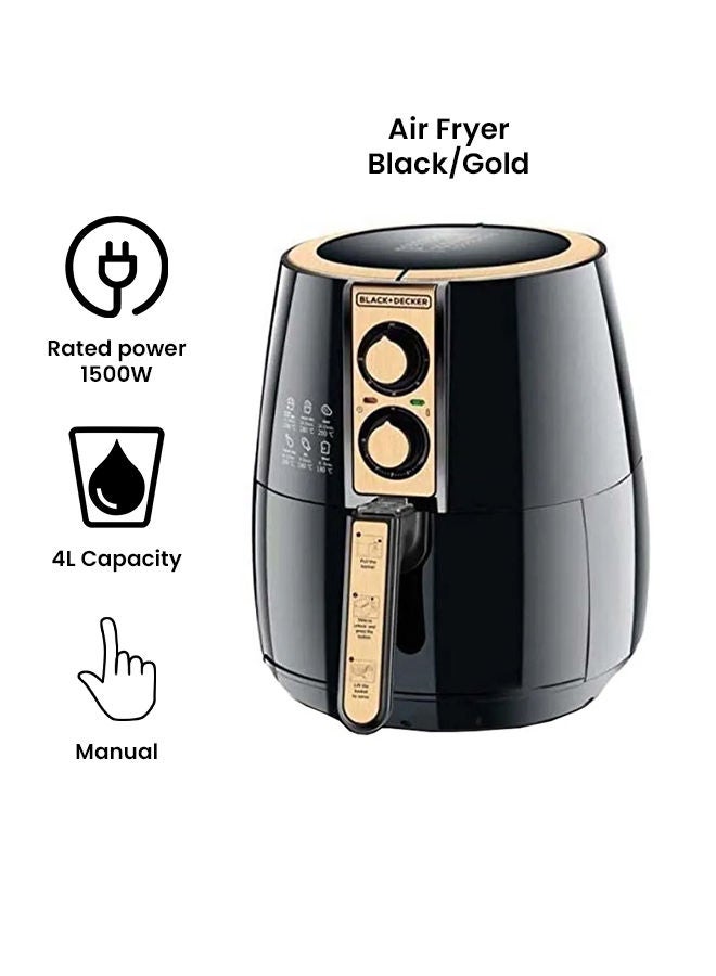 Air Fryer Aerofry With Multifunction Air Convection technology 4 L 1500 W AF300-B5 Black/Gold