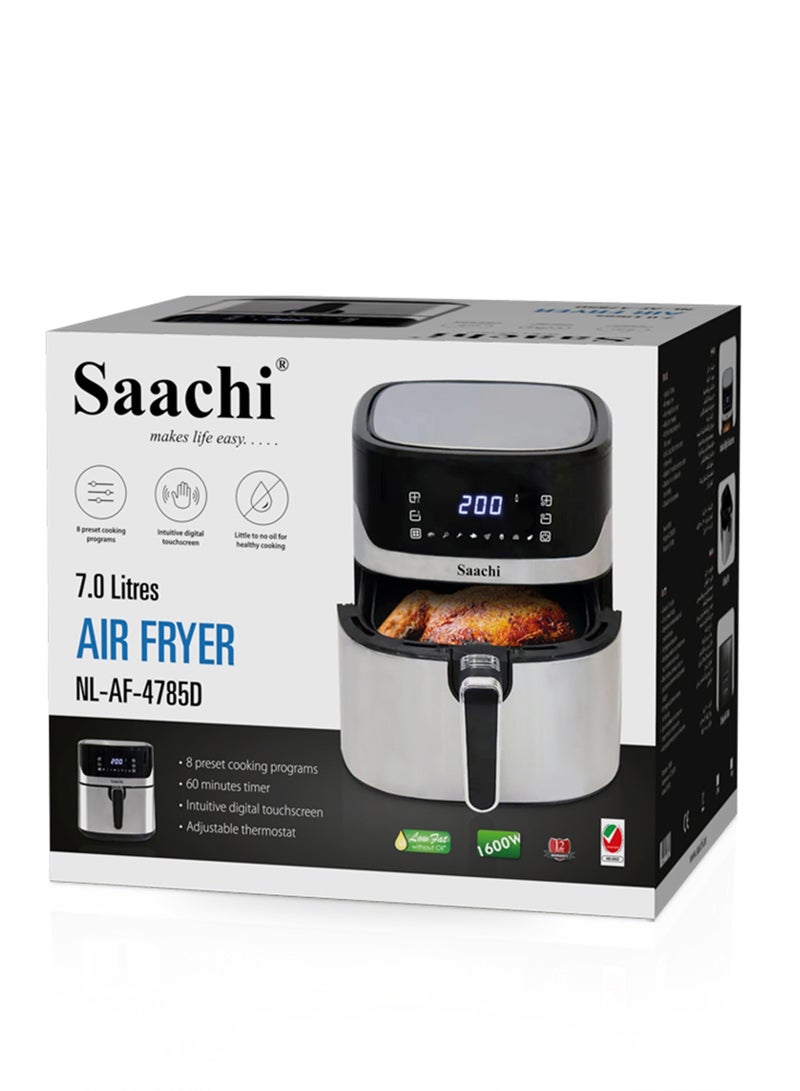 Air Fryer With Intuitive Digital Touch Srcreen 7 L 1600 W NL-AF-4785D-BK Black