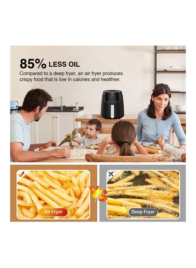 Air Fryer Digital control panel, Present Defrost, French Fries, Chicken Wings, Steak, Shrimp, Fish, Cake, Air Drying Functions 3.9 L 1500 W FRL 2244B Black