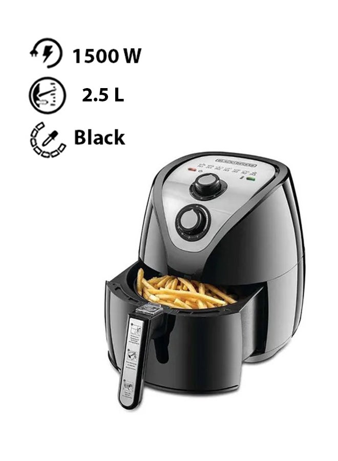 Air Fryer with 0.8KG, Anti Stick, with Rapid Air Convection Technology  (Suitable for 2-4 People) 2.5 L 1500 W AF200-B5 Black/Silver