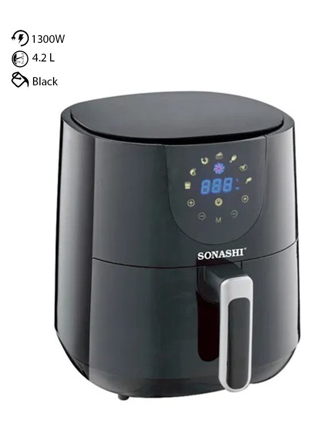 Digital Air Fryer - 4.5L Pot Capacity with Overheat Protection | LED Touch-Screen Display | Cool Touch Housing 4.2 L 1300 W SAF-420 Black