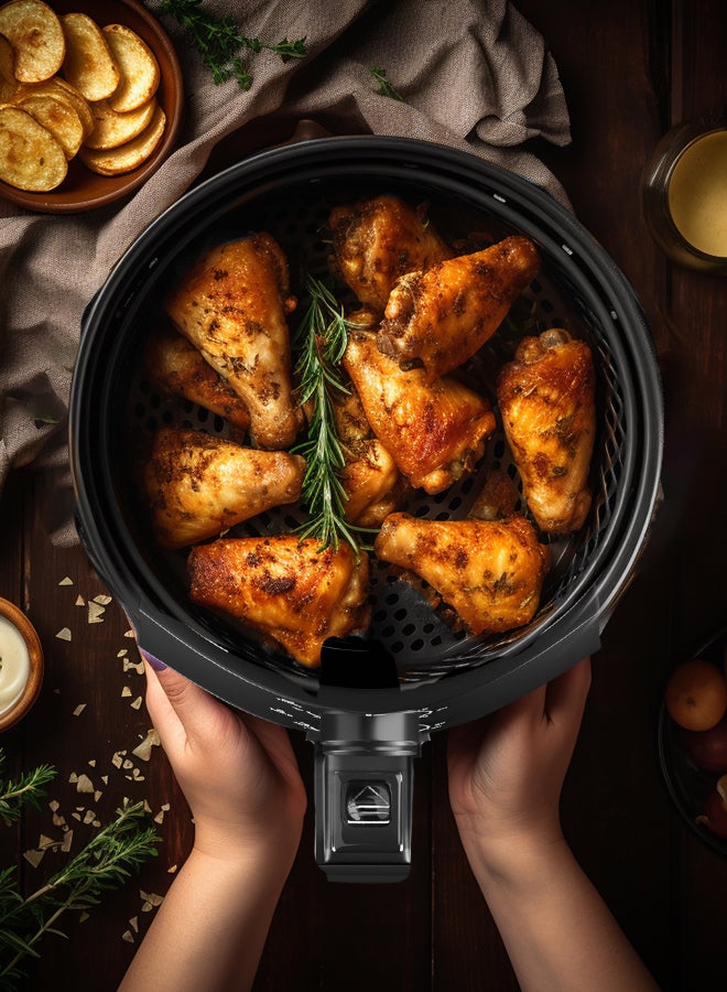 Air fryer No Pre-Heat Needed No-Oil Frying Fast Crispy And Healthy Temperature Control 4 L 1500 W EVKA-AF4001BS Black