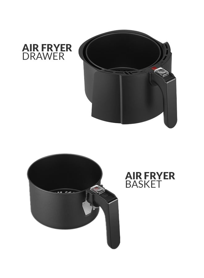 Air fryer No Pre-Heat Needed No-Oil Frying Fast Crispy And Healthy Temperature Control 4 L 1500 W EVKA-AF4001BS Black