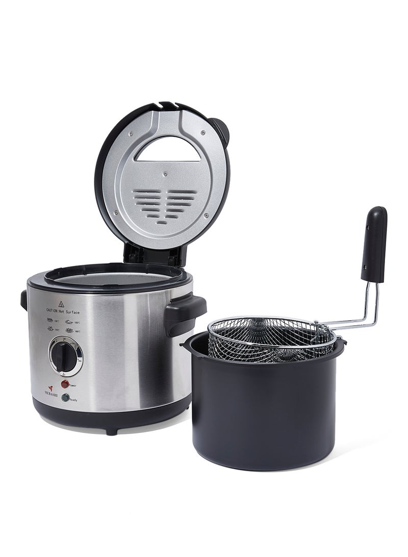 Deep Fryer 1000W ME-DF8001SCB Silver/Black