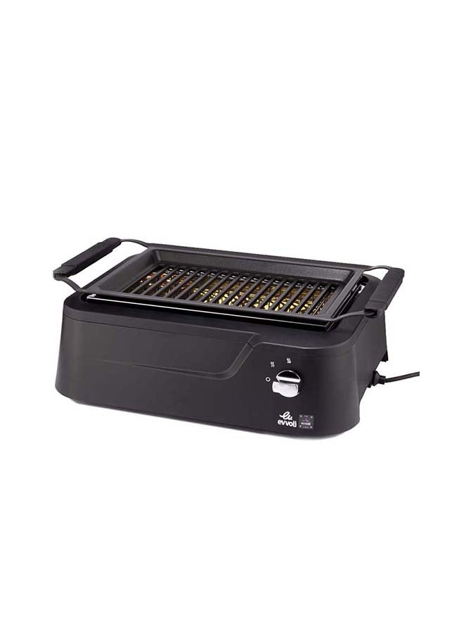 Electric Grill Indoor Outdoor Non-stick Smokeless 2 Year Warranty 1800.0 W EVKA-GR1660B Black