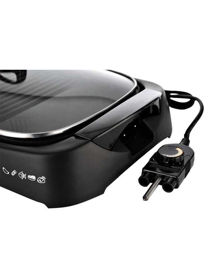 Health Grill, Glass Lid, Variable Temperature Control, Drip Tray, Oil Draining Channels 1700 W HG230 Black/Clear