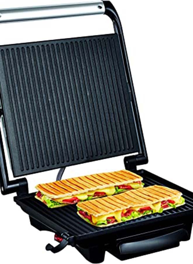 Grill | Panini and Meat Grill | Multifunctional | Non-stick Plates |2 Years Warranty 2000 W GC241D28 Silver/Black