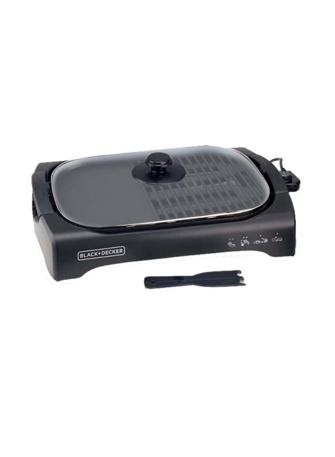 Electric Health Grill, Open Flat Grill With Glass Lid 2200 W LGM70-B5 Black