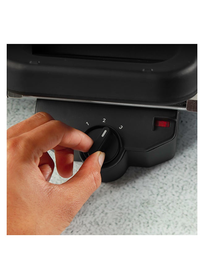 Multifunction Grill Maker, Adjustable Thermostat, GGM5458 - Non-Stick Cooking Plate, Detachable Cooking Plate, Overheat Protection, Cord Storage, Vertical Storage, Portable 1600 W GGM5458 Silver