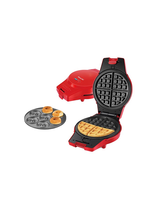 2 In 1 Waffle/Donut Maker NL-2M-1564-RD 1000 W NL-3M-1565 Red