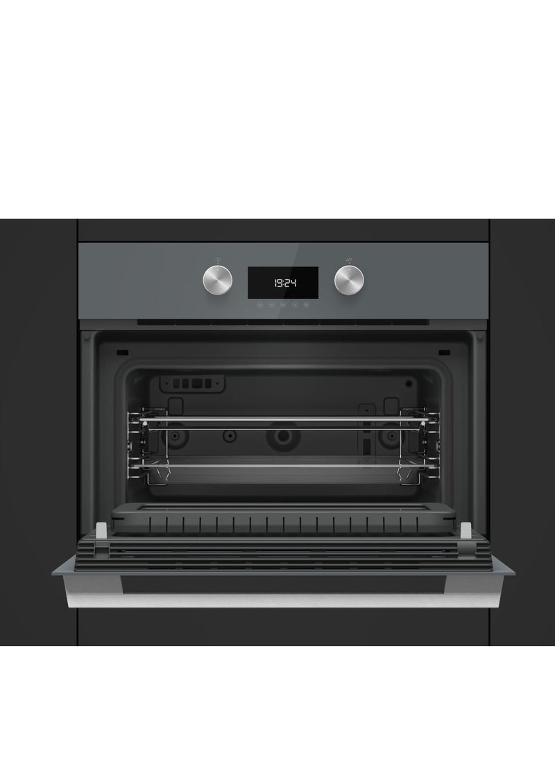 Built-in Microwave with Grill Stone Grey Glass 45L 45 cm 1400 W  - Made in Europe MLC 8440