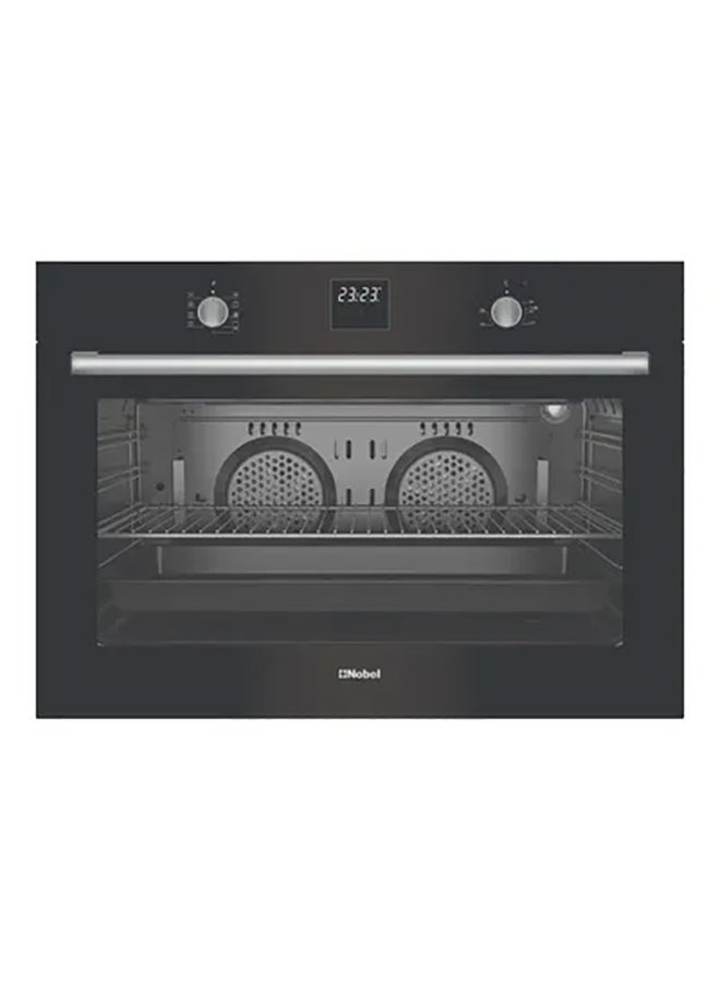 90 cm Electric Built-in Oven with Grill, 101 Litres Capacity, 3 Touch Digital Timer, Inner Lamp, Tempered Black Glass Control Panel & Front Door, Triple Glazed Oven Door, Turbo Fan with Turbo Heating Element, Made in Turkey 12 kg 7250 W NBI94100 Black
