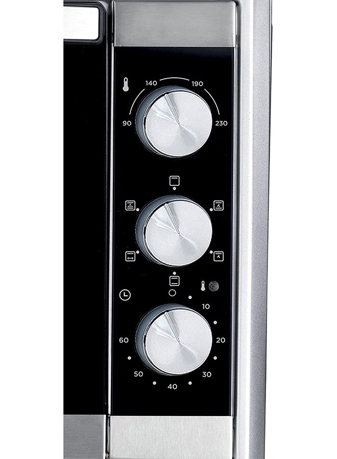 Oven Toaster Grill Large Capacity Double Glass Door Multifunctional With Rotisserie And Convection Function For Grilling, Toasting, Broiling, Baking, Defrosting MOM70 70 L 2200 W MOM70.000SS Silver