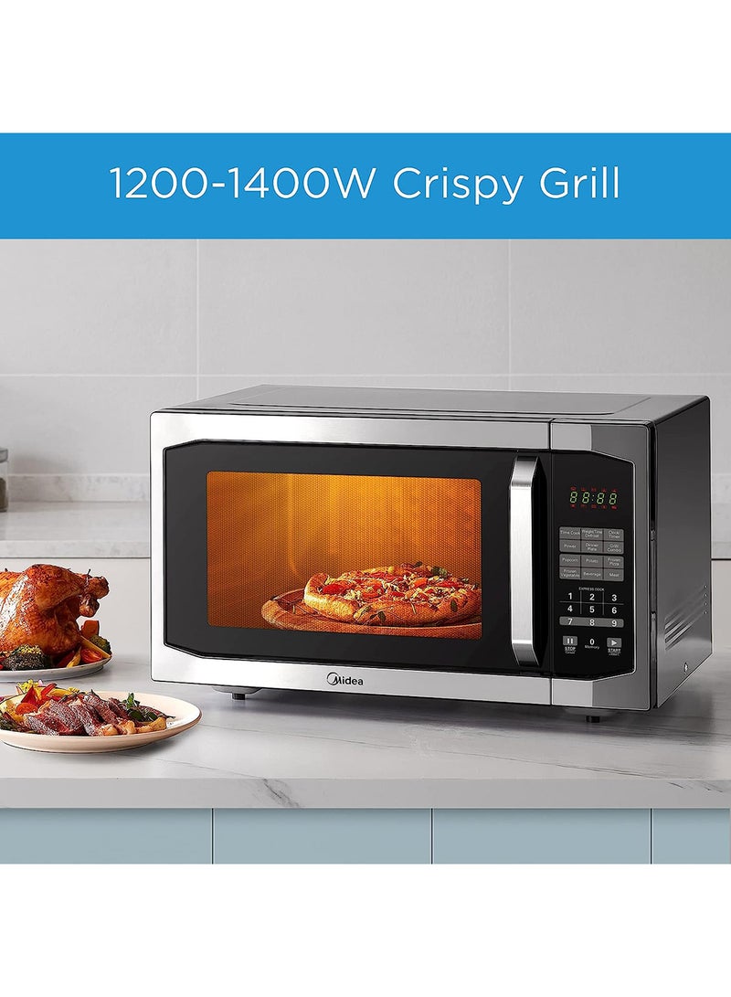 Microwave Oven with Grill, Digital Touch Control,Child-Safety-Lock, 7 Auto Menus, LED Display with Timer, Grilling Roasting & Cooking Functions, Large Capacity 42 L EG142A5L Silver/Black