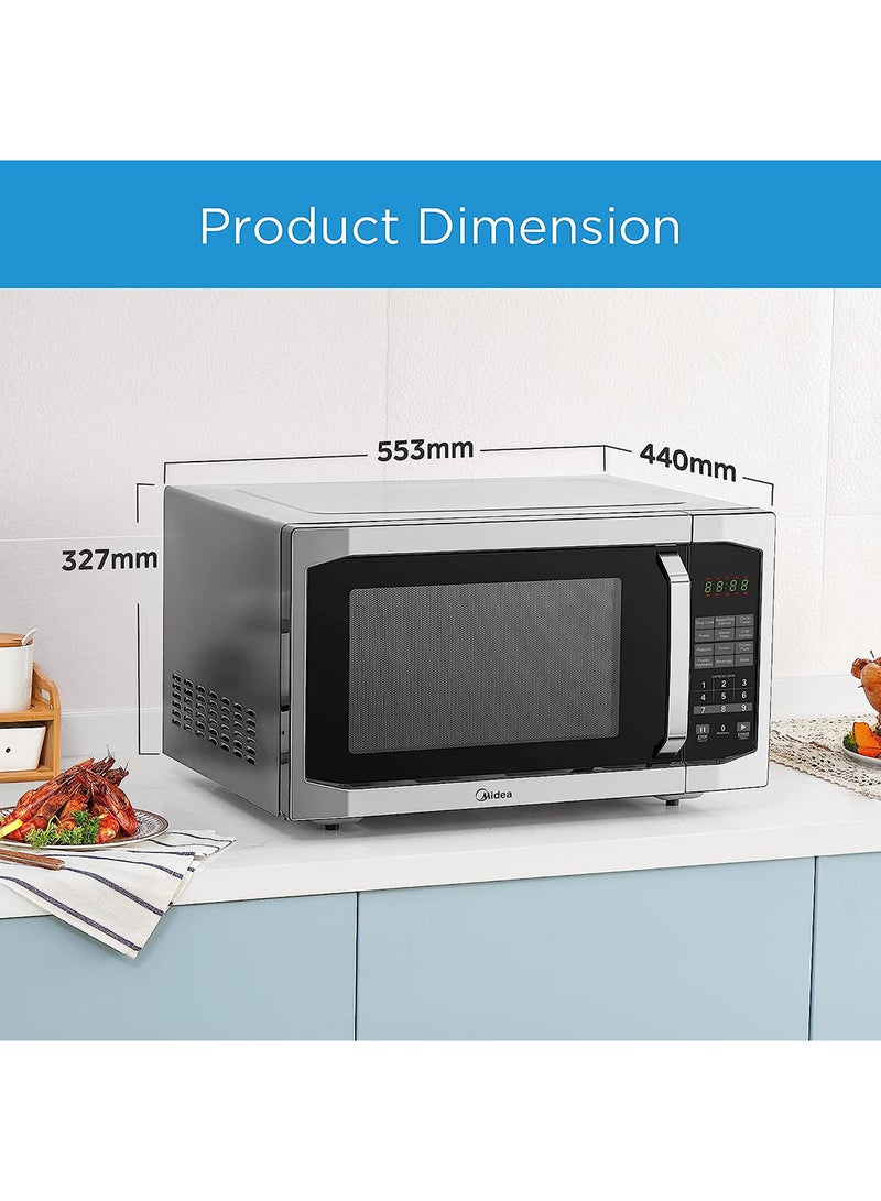 Microwave Oven with Grill, Digital Touch Control,Child-Safety-Lock, 7 Auto Menus, LED Display with Timer, Grilling Roasting & Cooking Functions, Large Capacity 42 L EG142A5L Silver/Black