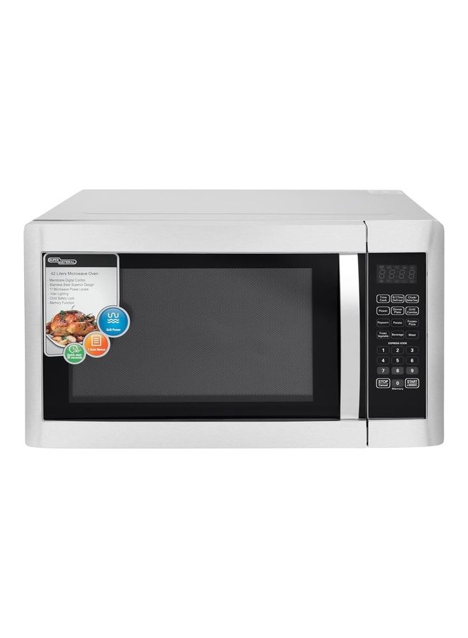 Compact Counter Top Microwave Oven 1100W Power Grill Digital Control 42 L 1400 W SGMM945DGS White