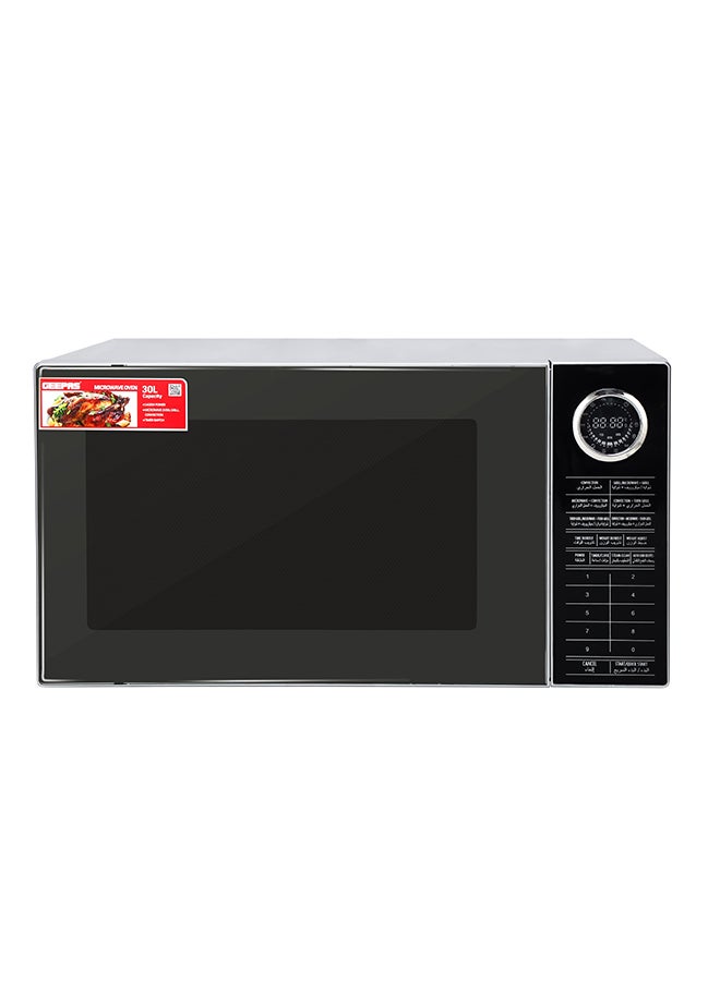 Digital Convection Microwave Oven with Reheating Defrost and Grill Function 270mm Turntable Glass Including Child Lock LED Display and Timer 25 L 1400 W GMO2706CB Black