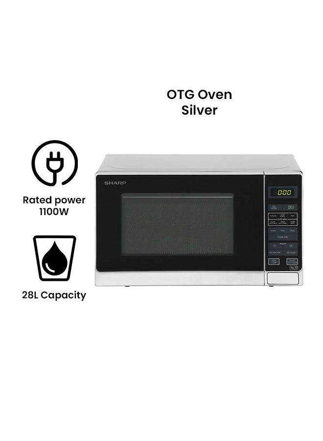 Powerful Microwave Oven 28 L 1100 W R-28CT(S) Silver