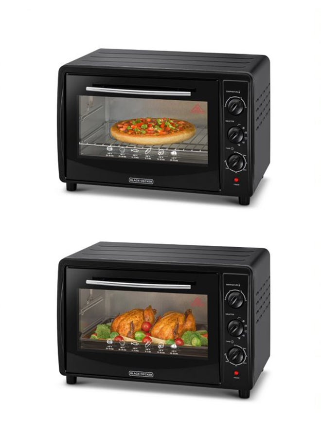 Electric Oven Multifunction With Double Glass And Rotisserie For Toasting/Baking/Broiling 45 L 1800 W TRO45RDG-B5 Black