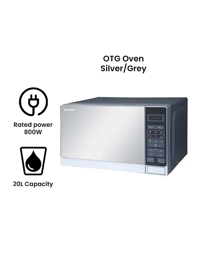 Microwave Oven With 6 Auto Cooking Menu 20 L 800 W R-20MT(S) Silver/Grey