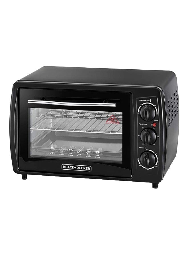 Electric Oven Multifunction With Double Glass And Rotisserie For Toasting/Baking/Broiling 19 L 1380 W TRO19RDG-B5 Black