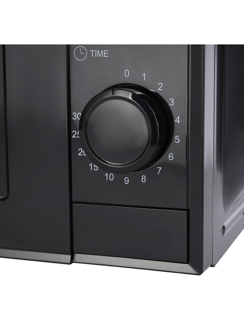 Electric Microwave Oven, 5 Multiple Power Levels with Easy Controls and Cooking End Signal, Perfect for Reheating, Defrosting, Cooking 20 L 1150 W OMMO2343W Black