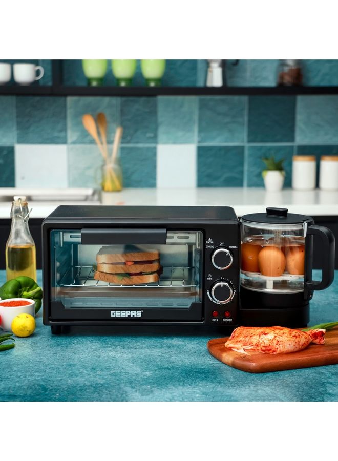 Multi-Function Breakfast Maker Oven | 800ml Health Pot | Kettle for Boiling Water 9 L 1050 W GBM63048 Black