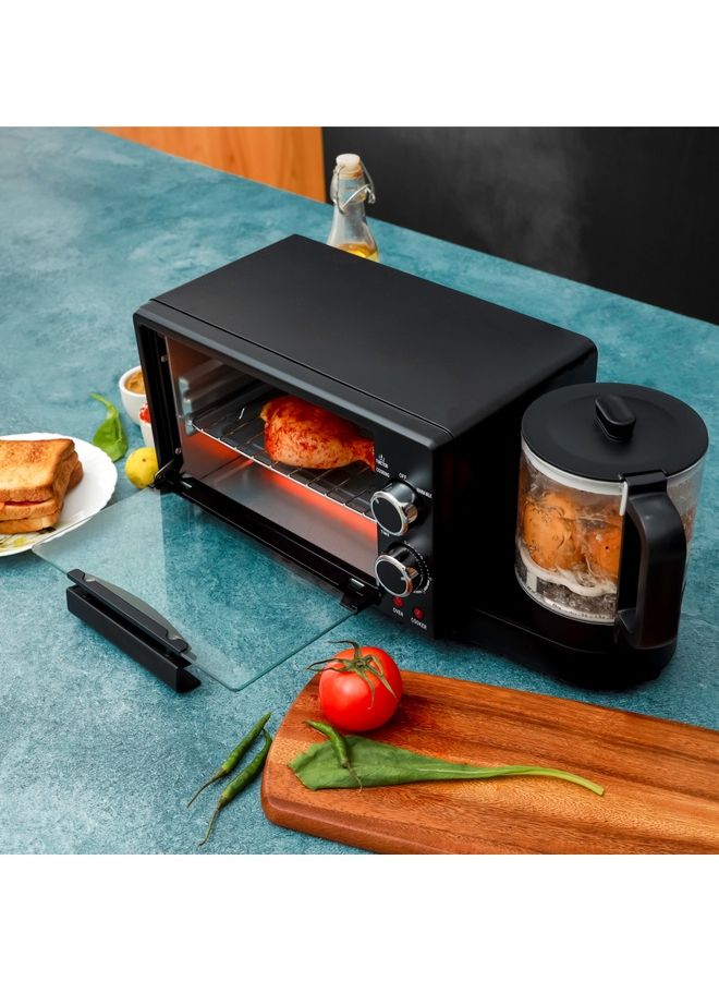 Multi-Function Breakfast Maker Oven | 800ml Health Pot | Kettle for Boiling Water 9 L 1050 W GBM63048 Black