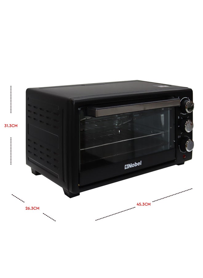 Electric Oven 18 Litres Capacity, 100-250℃ Temperature Control, 60 Minutes Timer, Rotisserie, Inner Lamp, Stainless Steel Heating Element 18 L 1280 W NEO20 Black