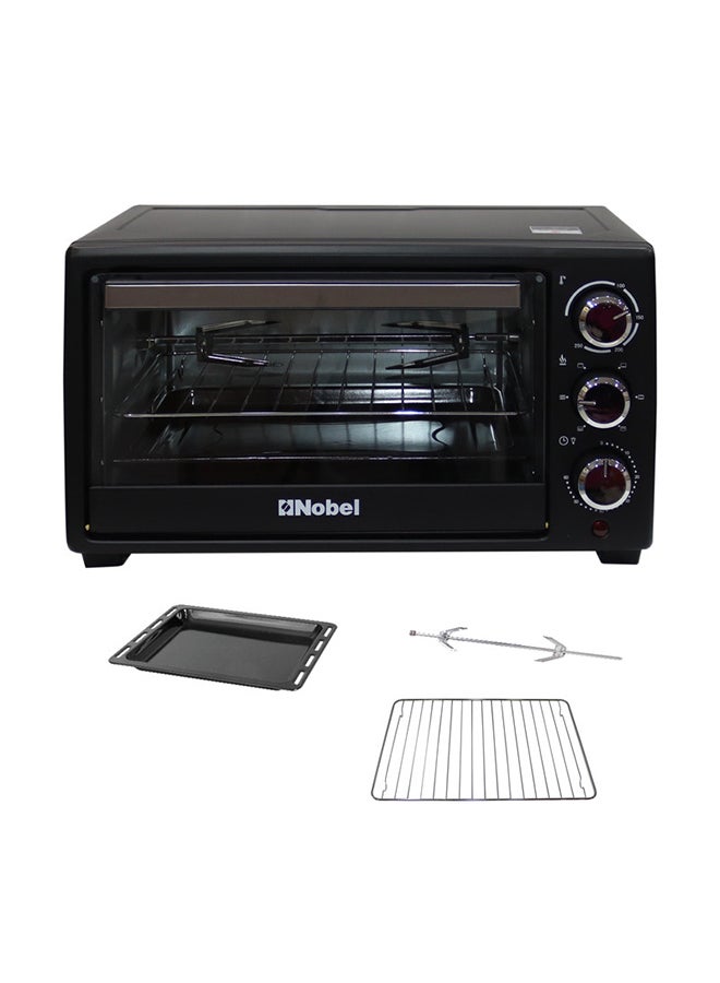 Electric Oven 18 Litres Capacity, 100-250℃ Temperature Control, 60 Minutes Timer, Rotisserie, Inner Lamp, Stainless Steel Heating Element 18 L 1280 W NEO20 Black