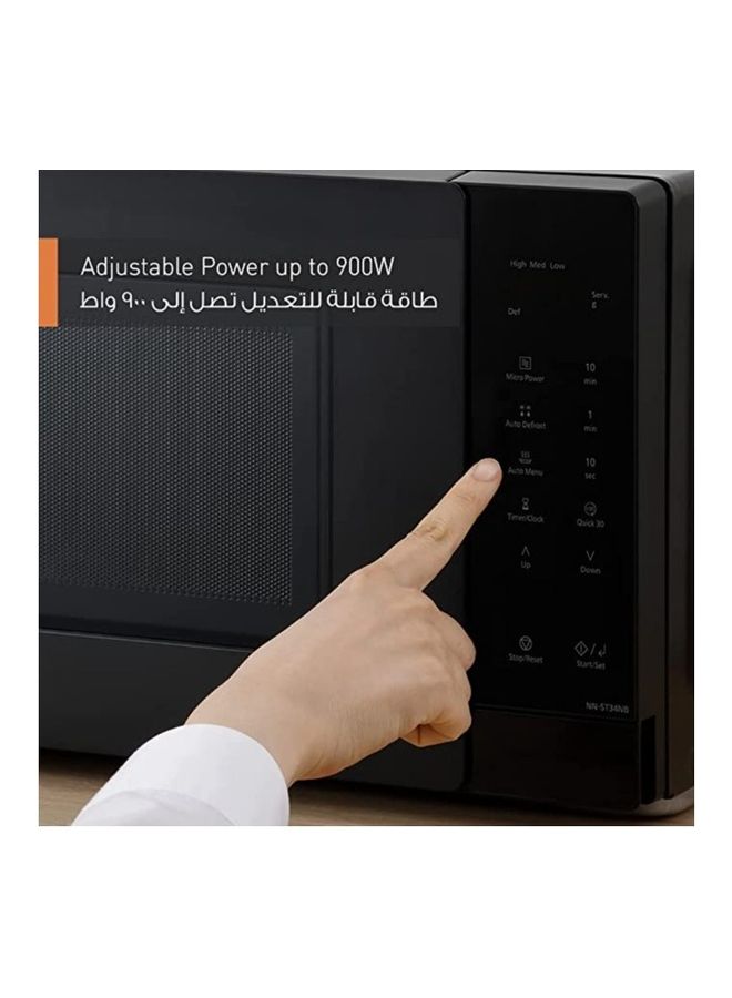 Solo Microwave Push Open Auto-Defrost Child safety Lock Touch Operation And Quick 30 Function 25 L 900 W NN-ST34NB Black